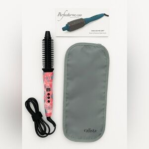 Calista Hair Perfecter Pro Grip Digital Fusion Styler Round Brush Manual & Bag